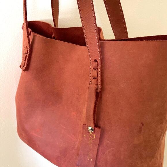 Dingo Leather Orange/brown Tote Purse Bag EUC - Picture 3 of 8